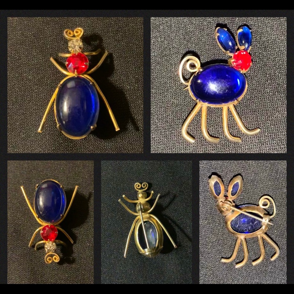 Vintage Art Deco bug brooch’s